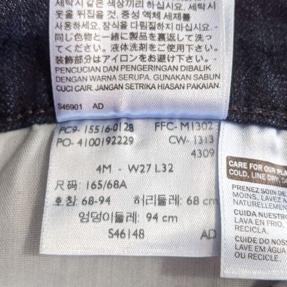 NWT Levi's 515 Bootcut Jeans Womens 4 / 27 in Dark Blue Wash Denim Mid Rise New - Picture 13 of 16